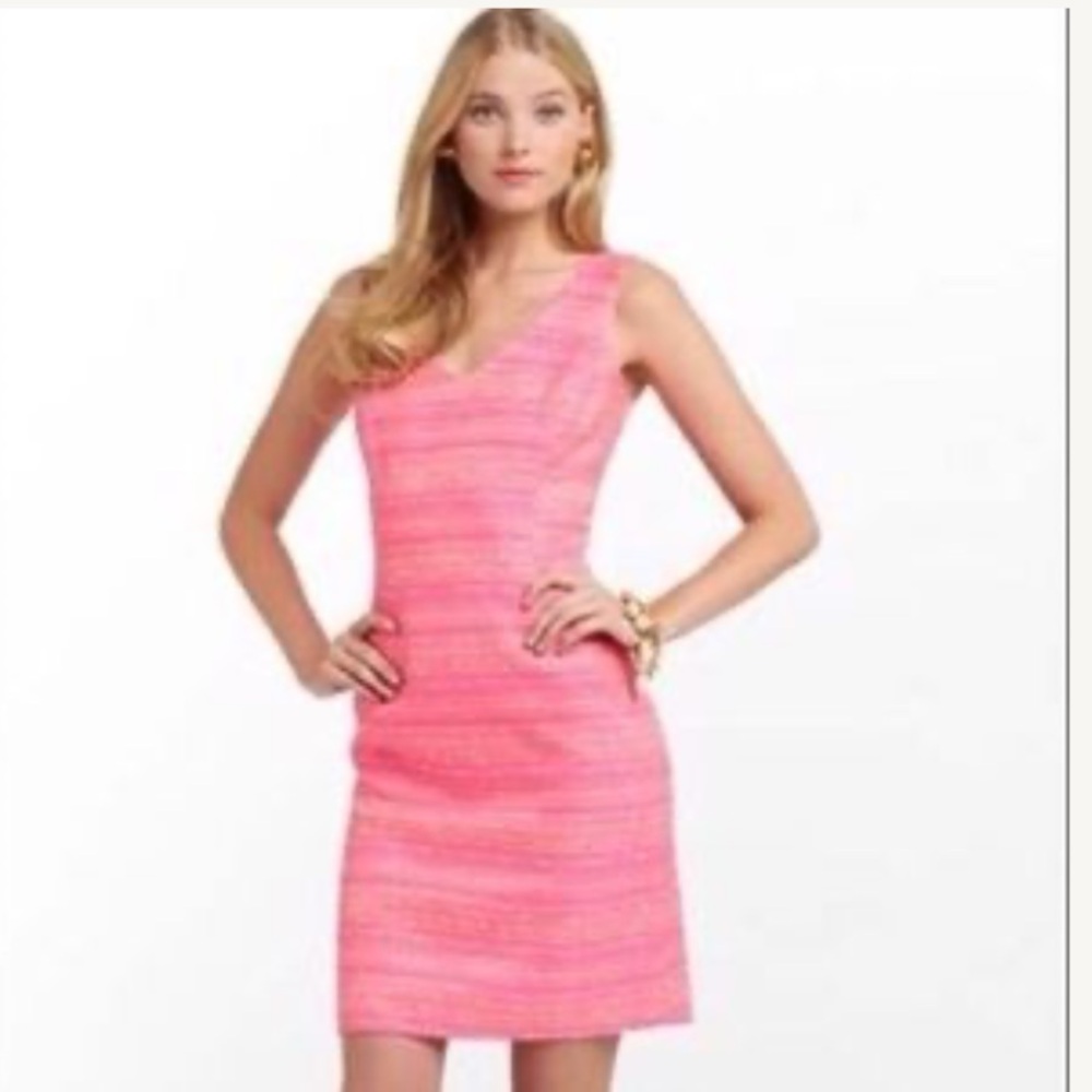 NWOT Lilly Pulitzer Laidley Dress in‎ Bright Pink Summer Resortwear Vacation